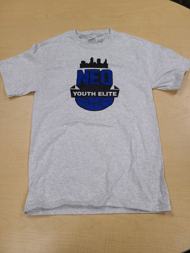 NEO T-Shirt Grey/Blue Logo